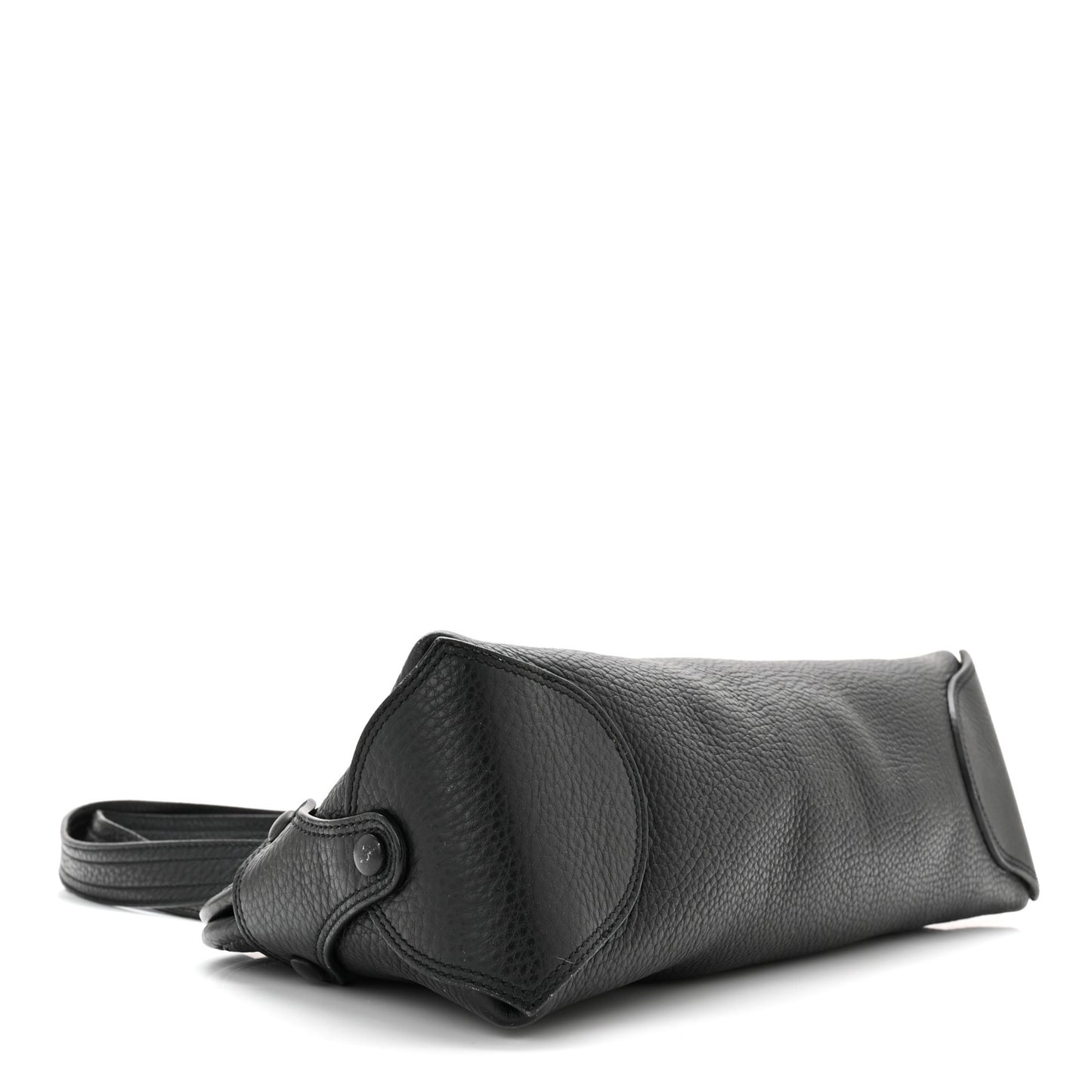 Grained Calfskin Shoulder Bag Black
