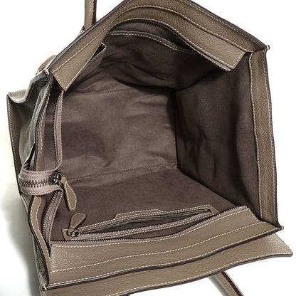 Celine Drummed Calfskin Mini Luggage Souris 4 of 8