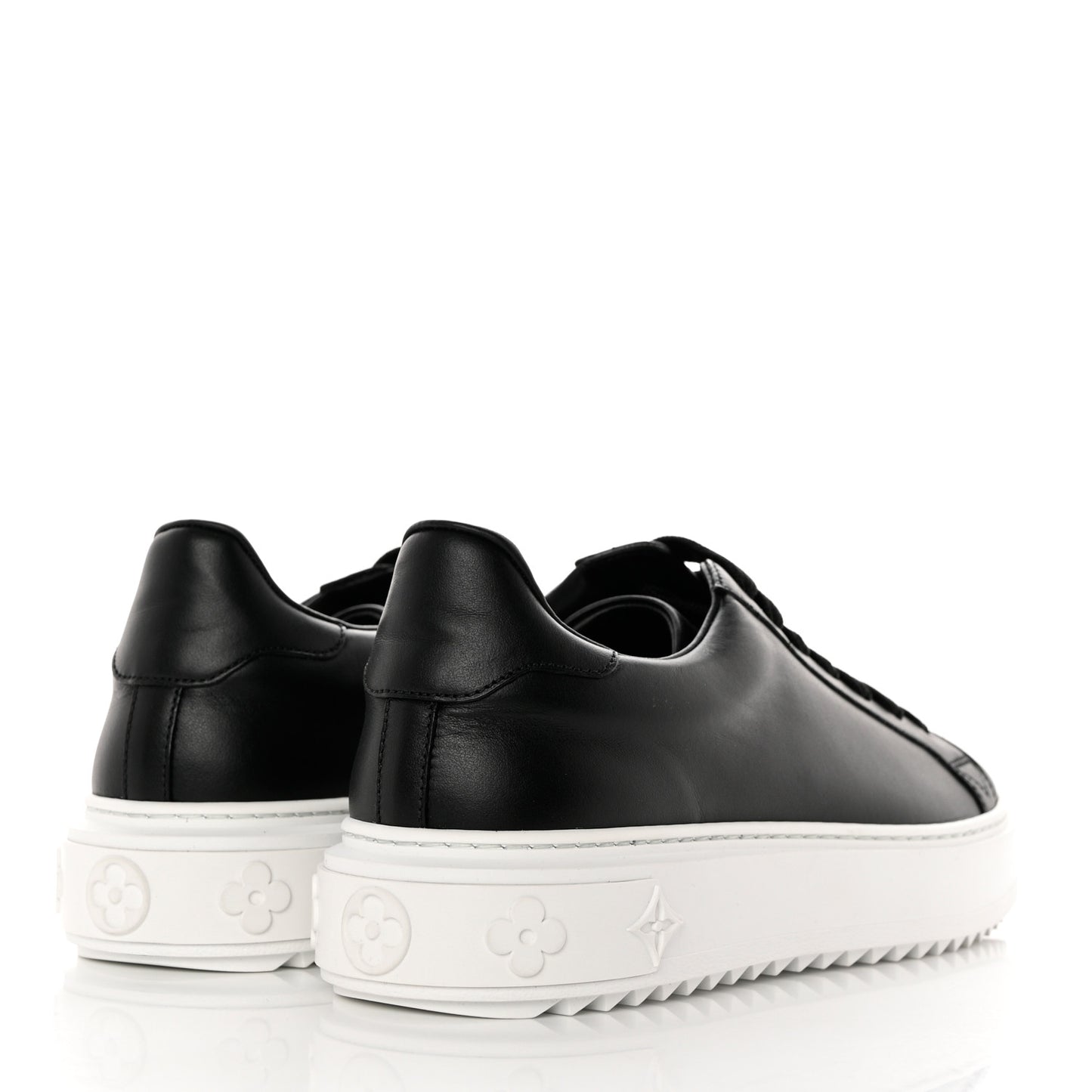 Calfskin Time Out Sneakers 38.5 Black