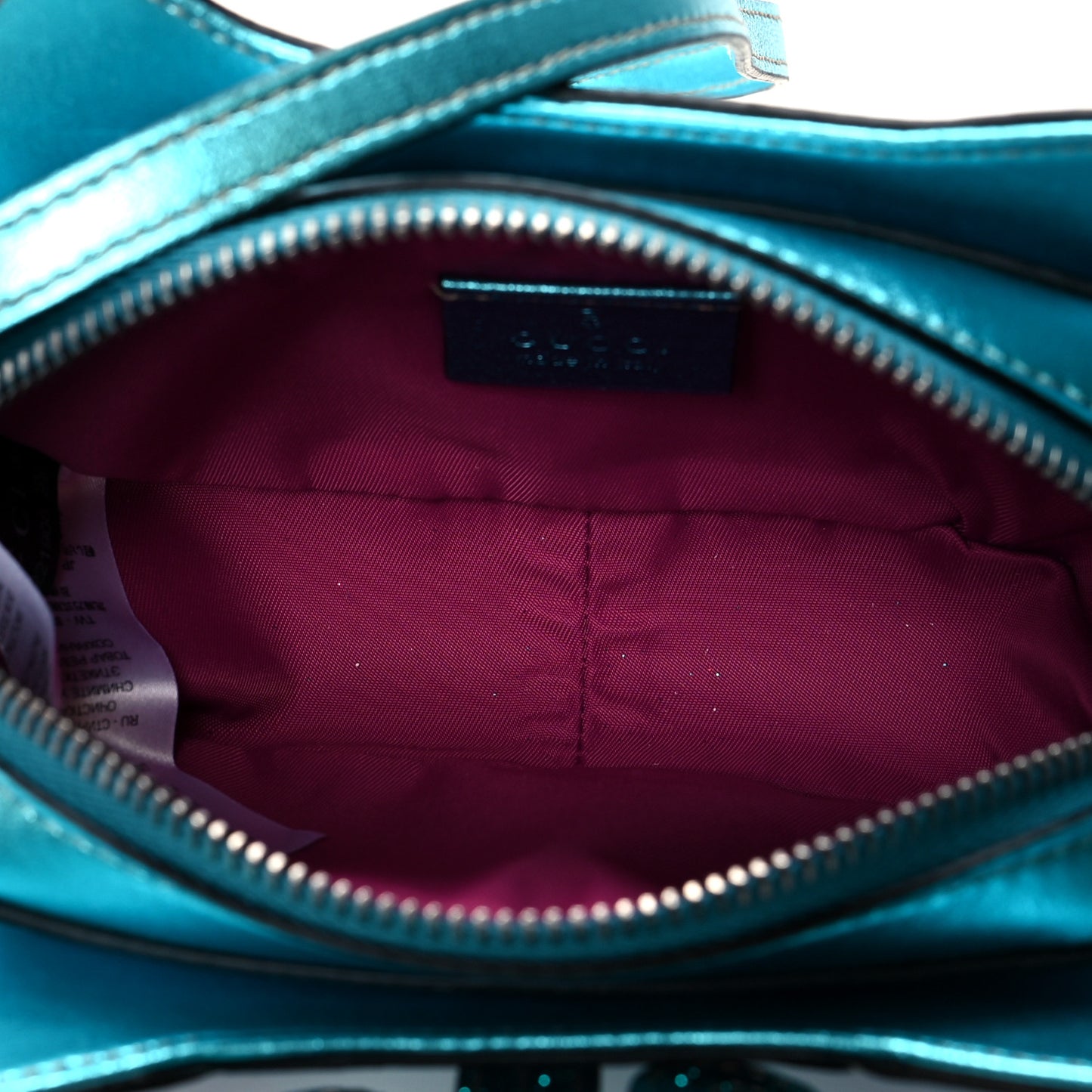 Metallic Calfskin Childrens Butterfly Bag Blue