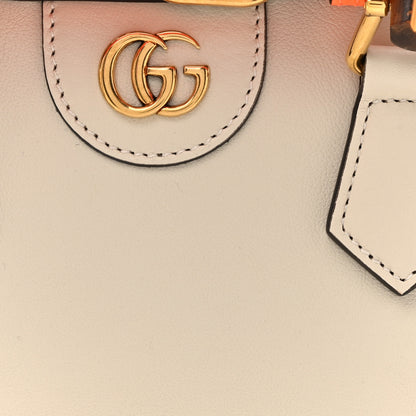 Gucci Wonka Grain Calfskin Mini Diana Tote Bag Mystic White Orange Fluo 8 of 10