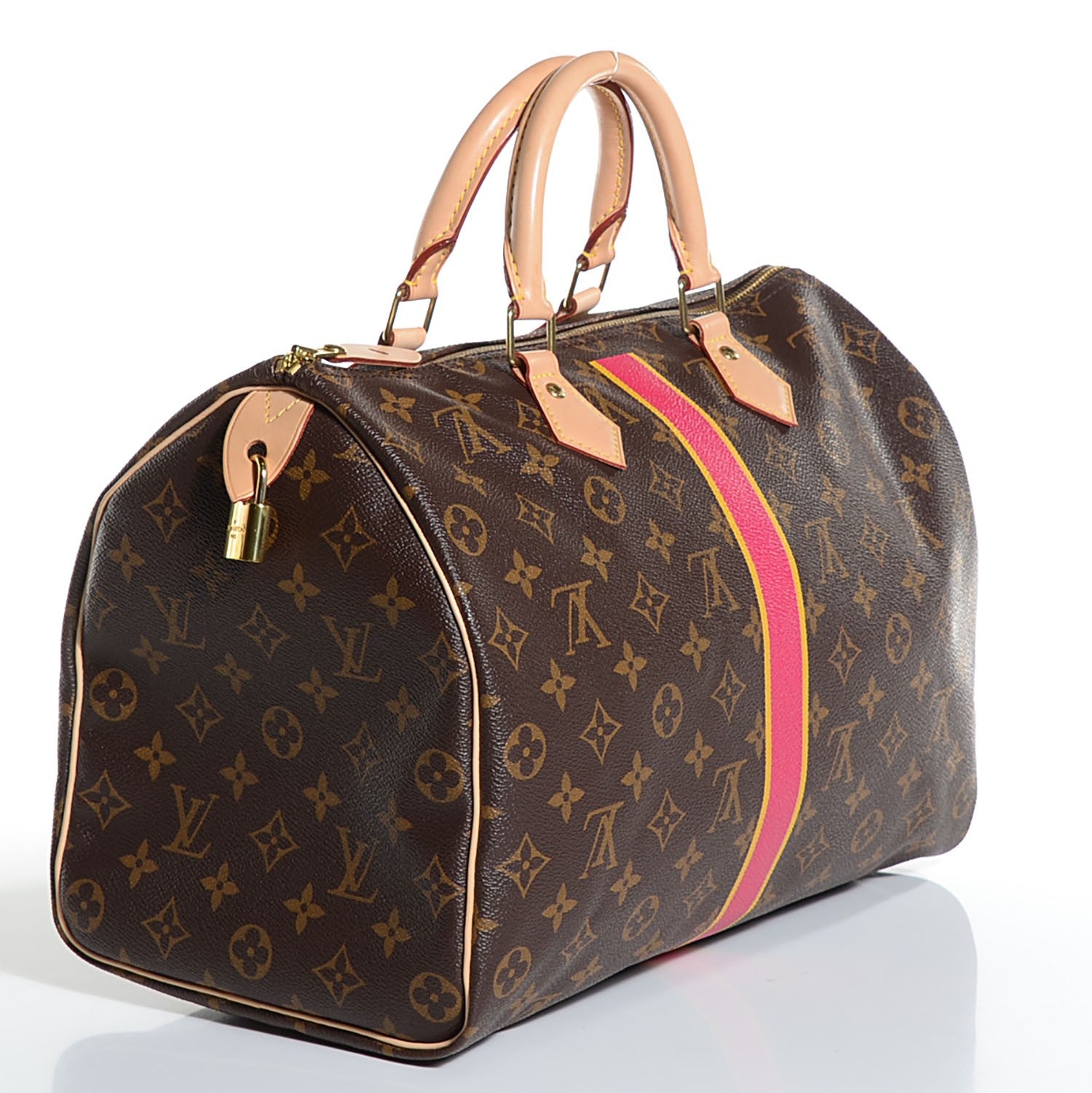 Louis Vuitton Monogram My LV Heritage Speedy 35 Fuchsia Yellow 3 of 7