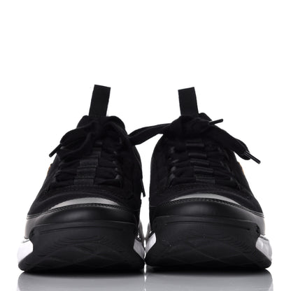 Chanel Velvet Calfskin Mixed Fibers CC Sneakers 40 Black 2 of 9