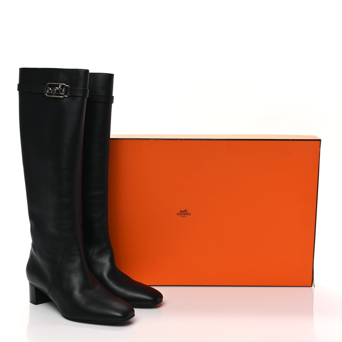 Calfskin Versailles Boots 39 Black