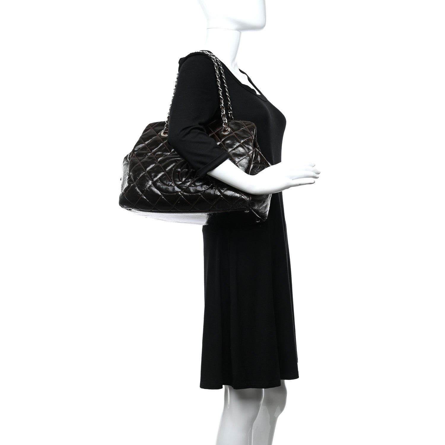 Chanel Patent Quilted Petit Timeless Shopping Tote PTT 2 of 13