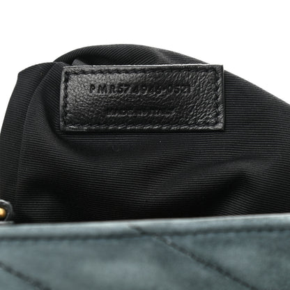 Saint Laurent Suede Y Quilted Monogram Medium Loulou Chain Satchel Deep Green 9 of 11
