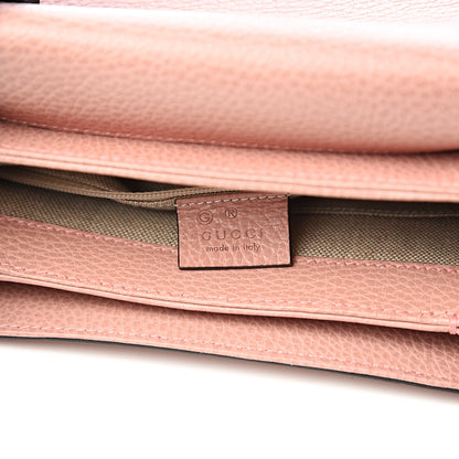 Gucci Dollar Calfskin Interlocking G Top Handle Shoulder Bag Soft Pink 5 of 9