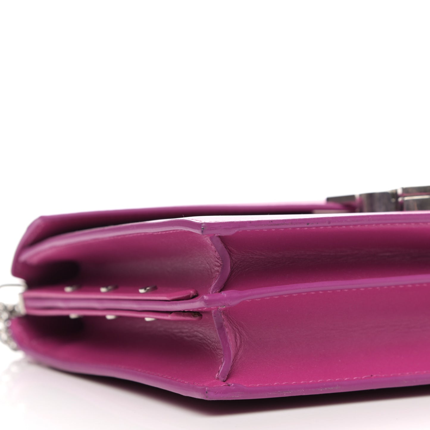 Smooth Calfskin Monogram Cassandra Clasp Bag Electric Fuchsia