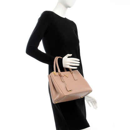 Prada Saffiano Small Galleria Double Zip Tote Cammeo 3 of 13