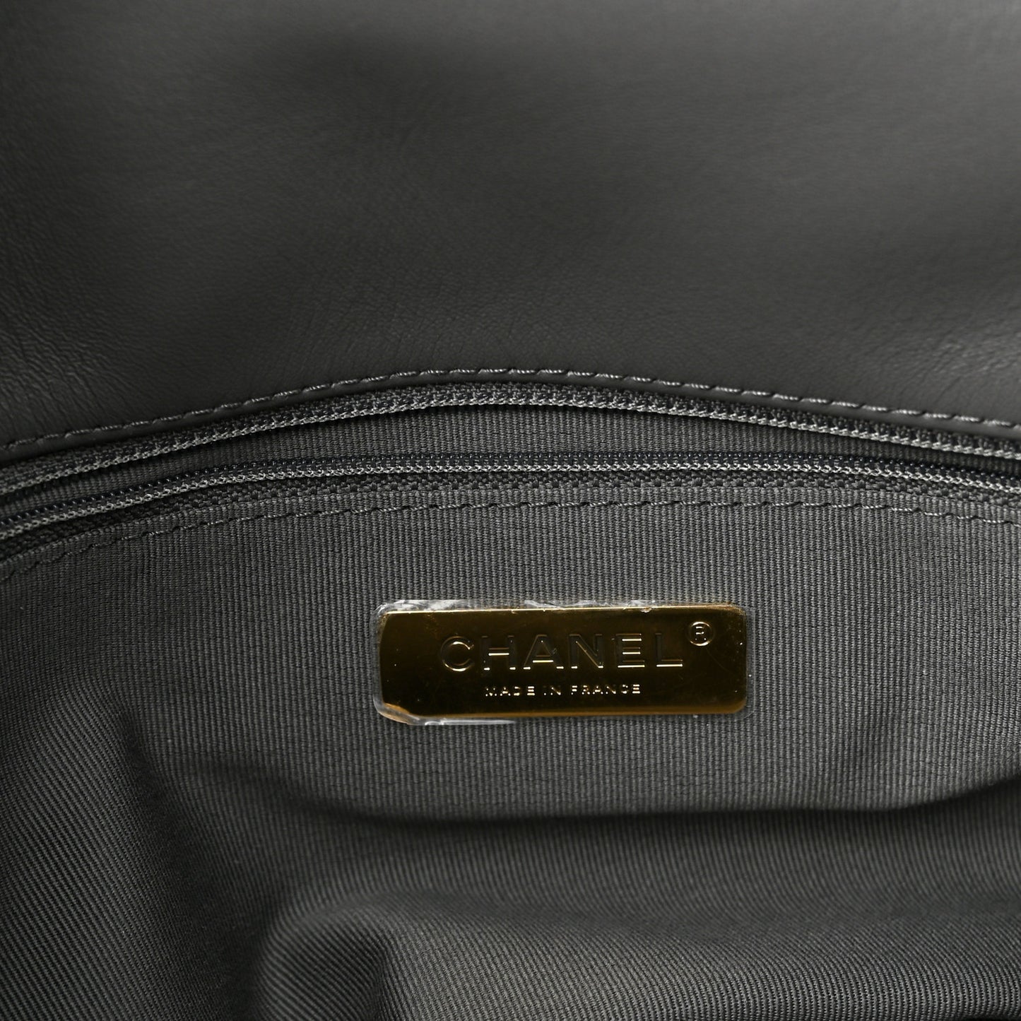Lambskin Quilted Large Chanel 19 Flap Dark Grey