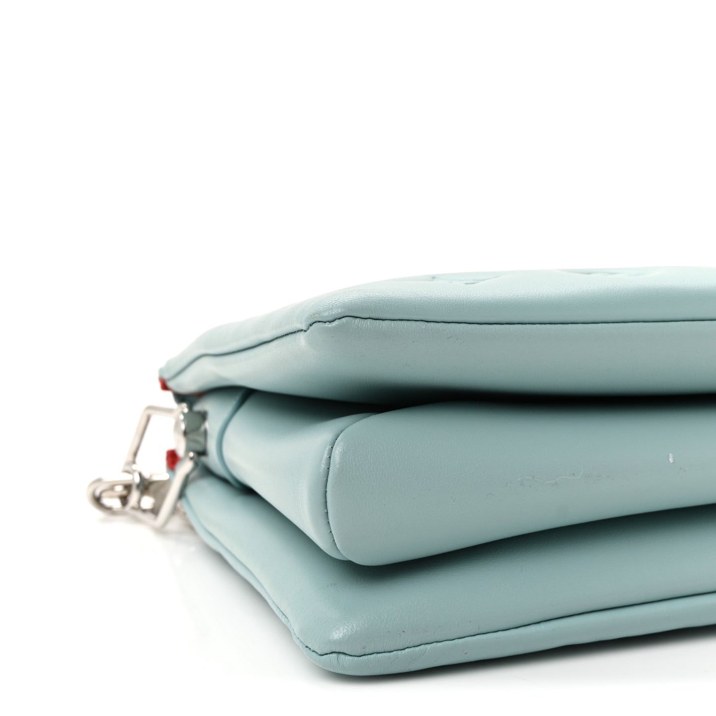 Lambskin Embossed Monogram Coussin PM Bleu