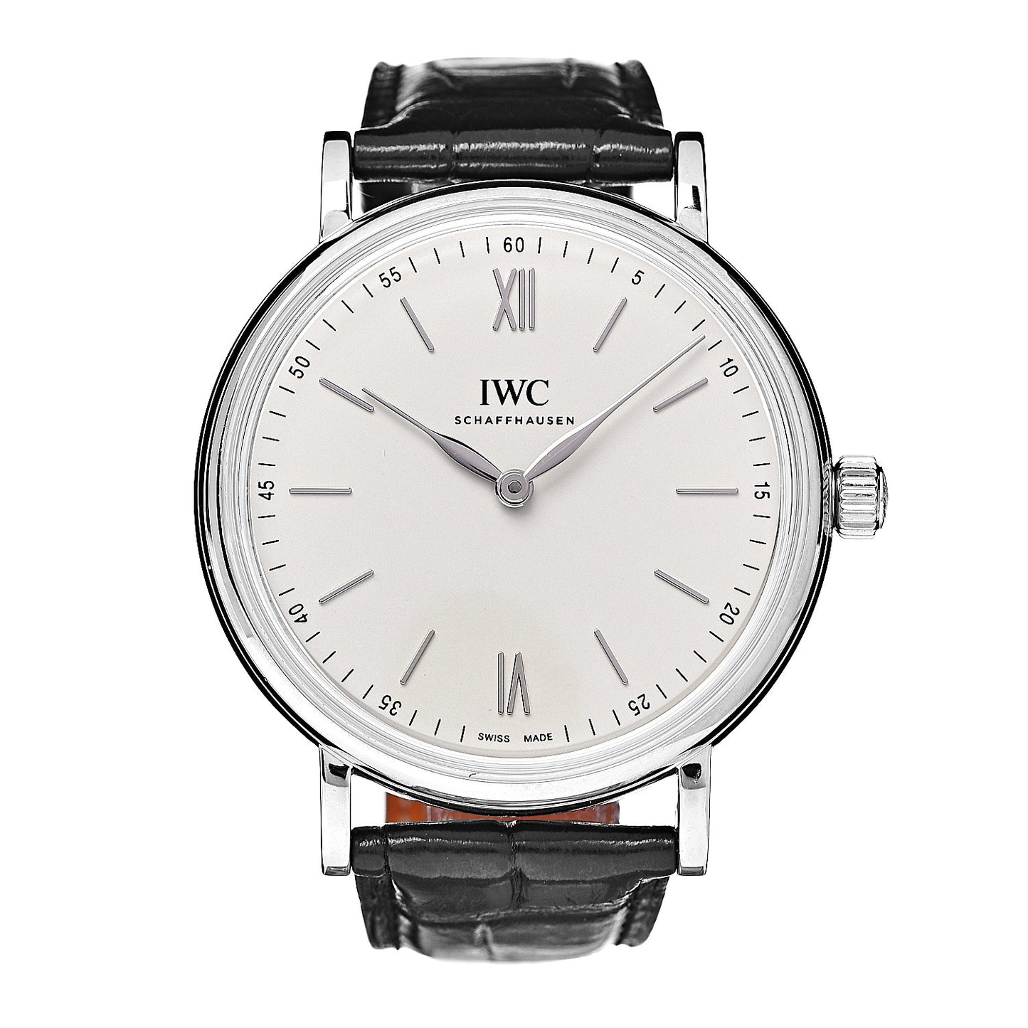 Stainless Steel Alligator 43mm Portofino Pure Classic Manual Winding Watch IW511102