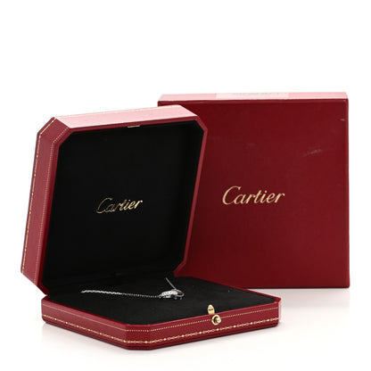 Cartier 18K White Gold Diamond Interlocking LOVE Necklace 6 of 6