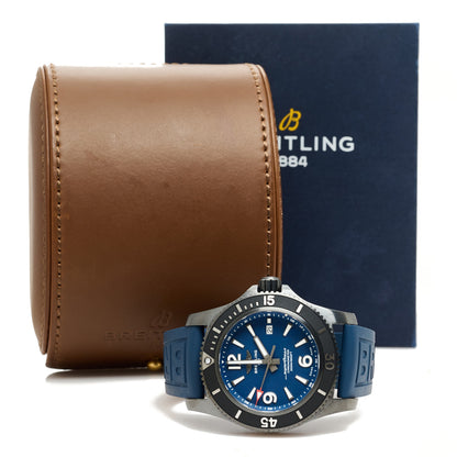 Breitling DLC Coated Stainless Steel Rubber 46mm Superocean Automatic Watch Blue M17368D71C1S1 5 of 5