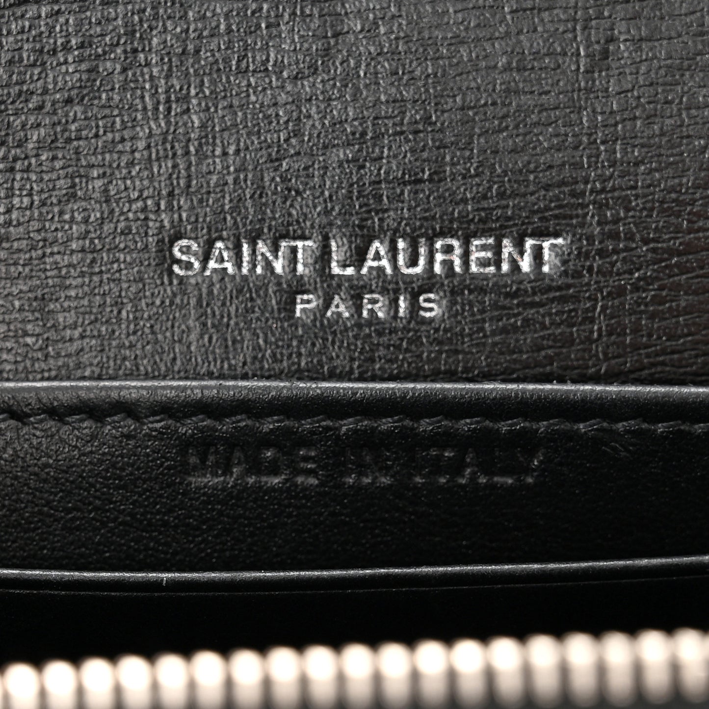 Calfskin Monogram Sunset Chain Wallet Black
