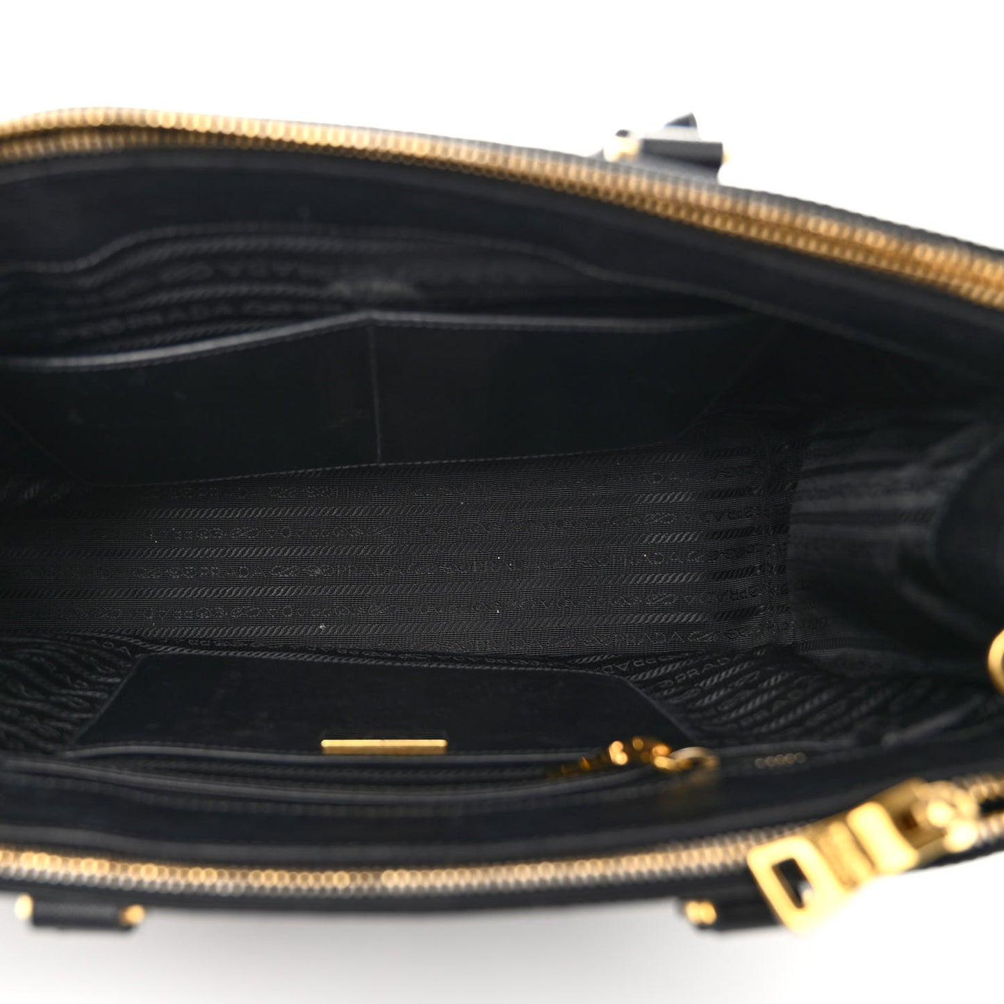 Saffiano Medium Galleria Double Zip Tote Black