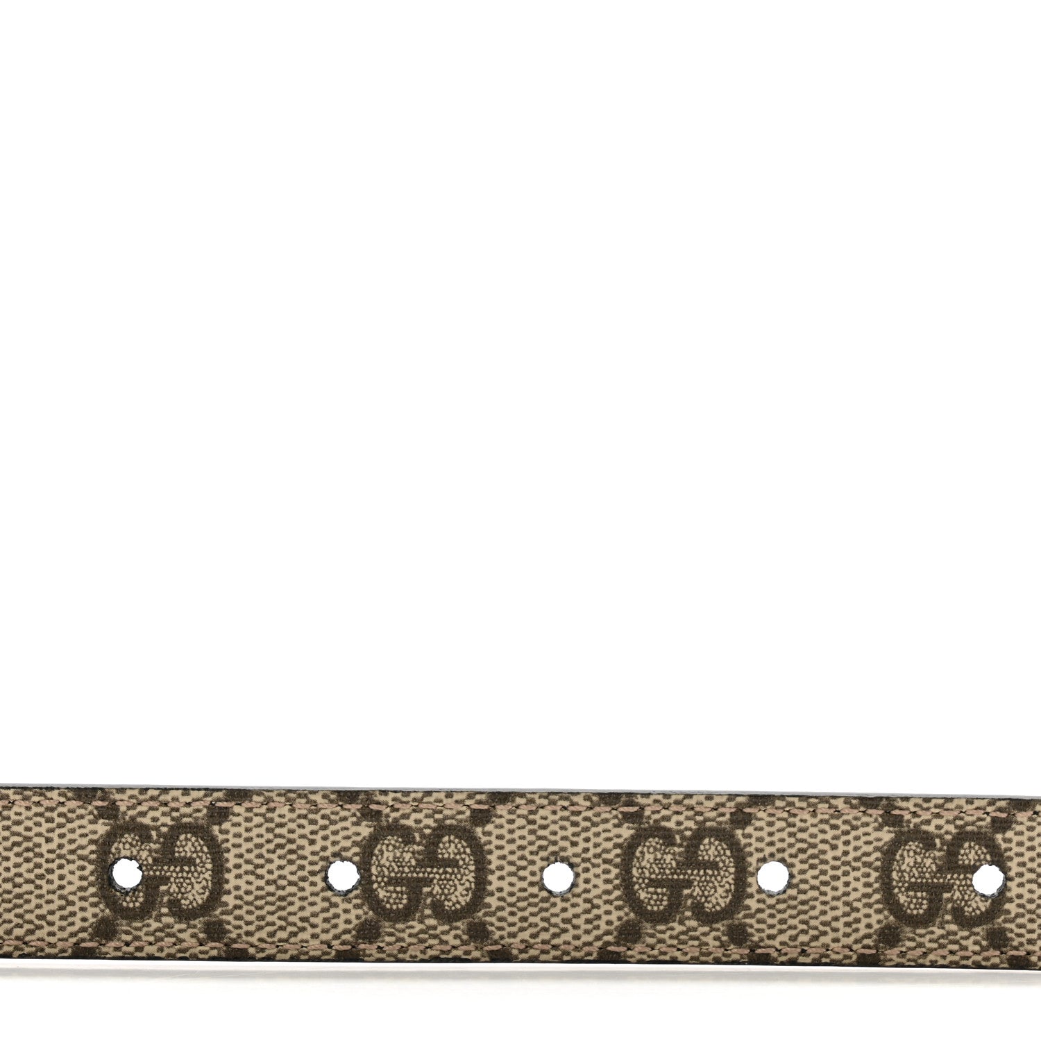 Gucci Calfskin GG Supreme Monogram Double G Reversible 20mm Belt 80 32 Beige Ebony Black 4 of 9