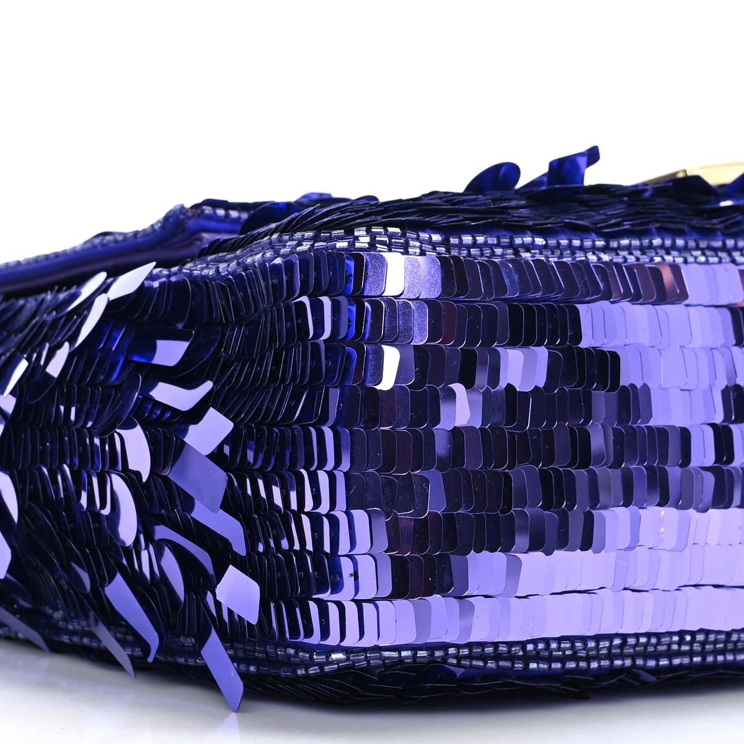 Fendi Sequin Paillettes Shiny Nappa Sex and the City Baguette Viola Purple Rain 7 of 8