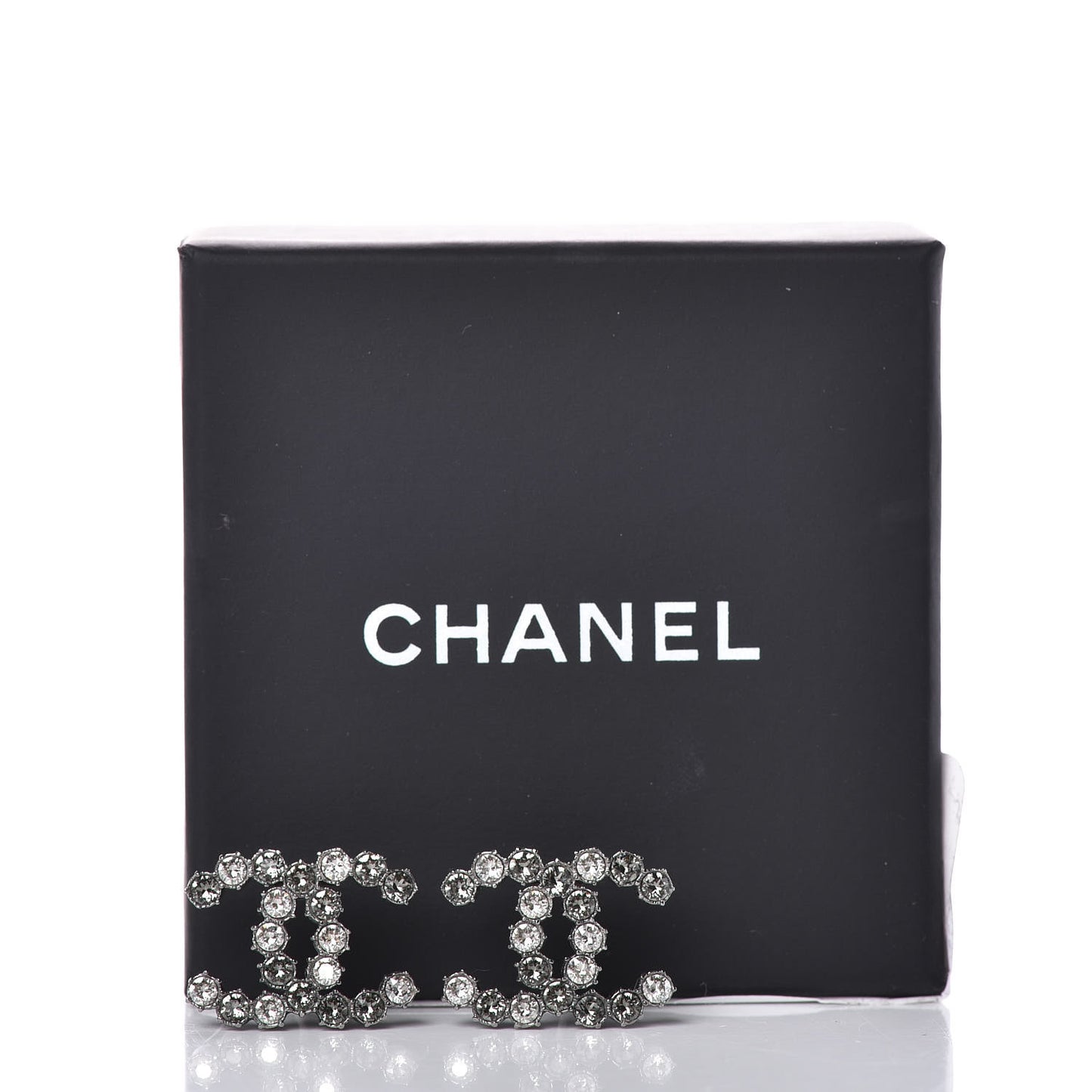 Crystal CC Earrings Silver