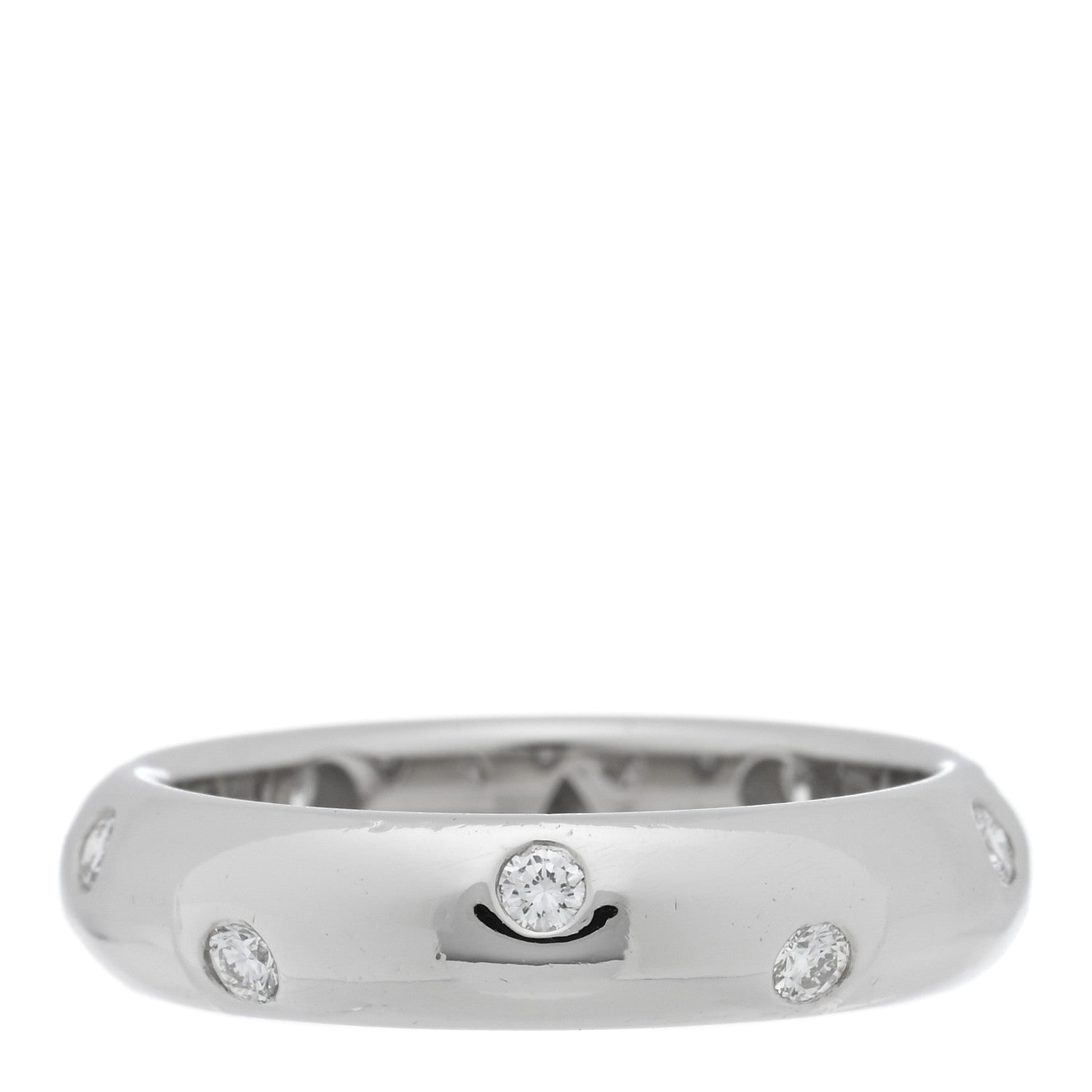 Tiffany Platinum Diamond 4mm Etoile Band Ring 49 5 3 of 4