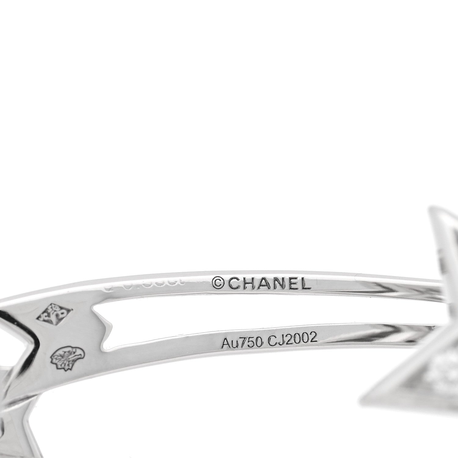 Chanel 18K White Gold Diamond Comete 1932 Ear Cuff 3 of 4
