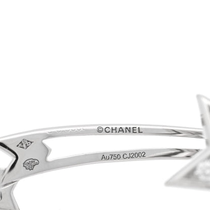 Chanel 18K White Gold Diamond Comete 1932 Ear Cuff 3 of 4