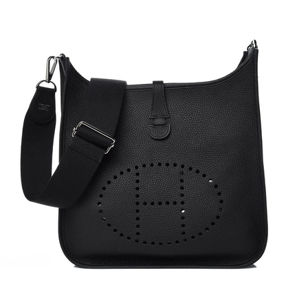 Hermes Taurillon Clemence Evelyne III PM Black 1 of 10