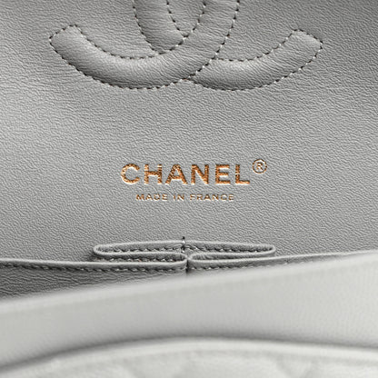 Chanel Caviar Quilted Medium Double Flap Grey 6 of 10