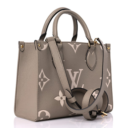 Louis Vuitton Empreinte Monogram Giant Onthego PM Tourterelle Creme 3 of 9