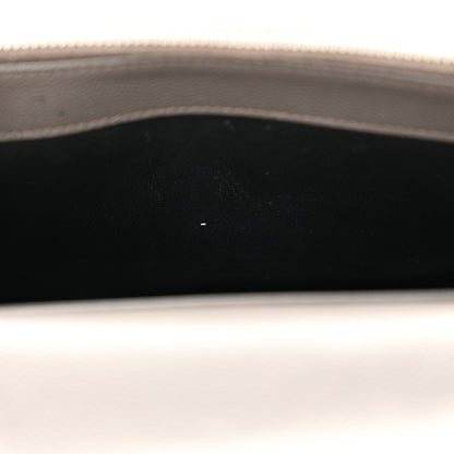 Saint Laurent Grain De Poudre Matelasse Chevron Monogram Envelope Chain Wallet Earth 13 of 13