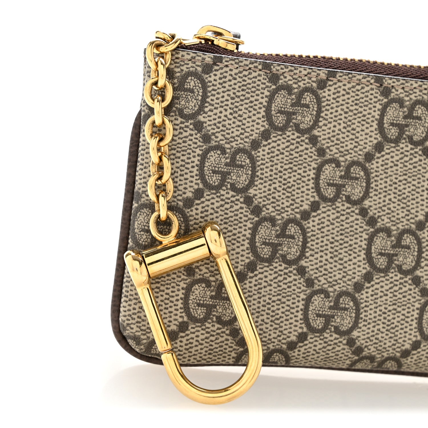 Gucci GG Supreme Monogram Key Case Beige Ebony Cuir 8 of 9