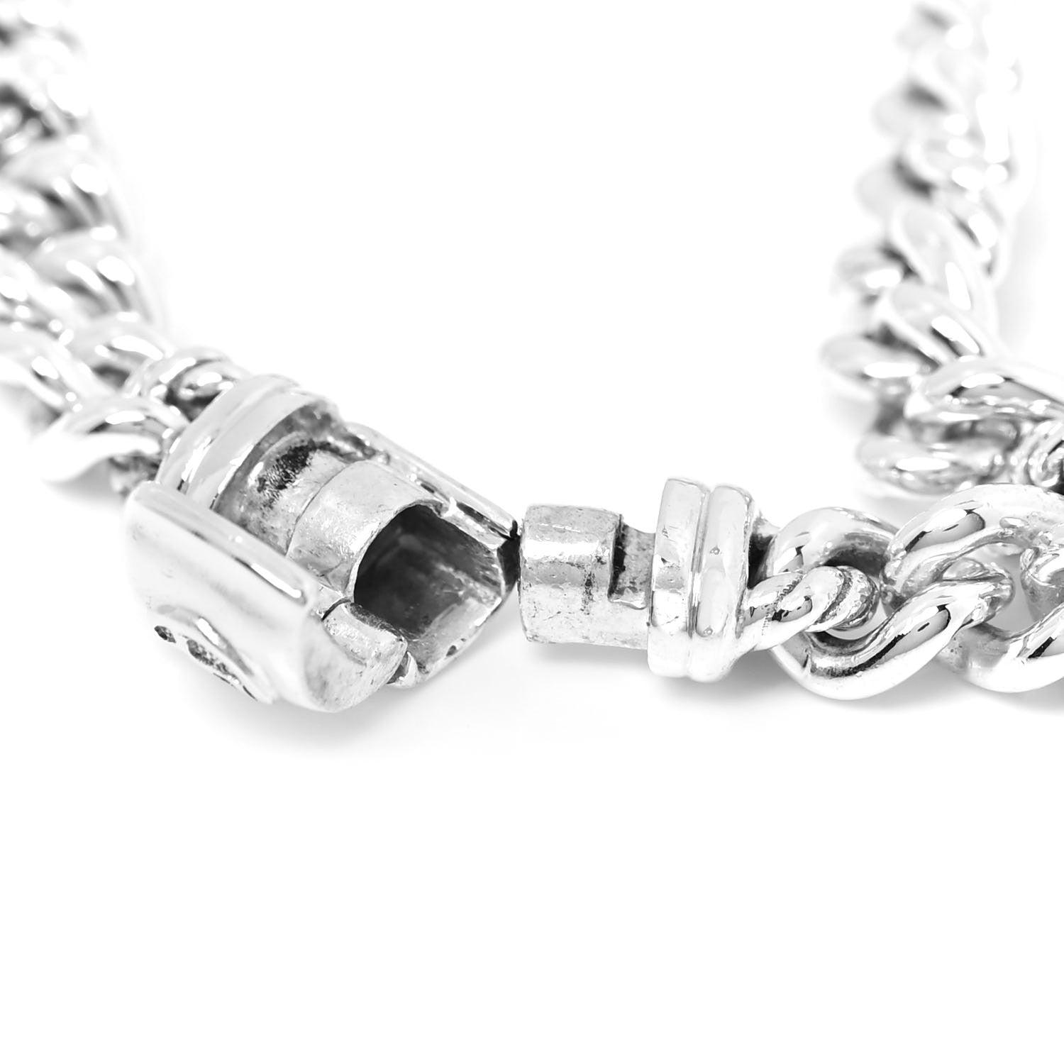 David Yurman Sterling Silver Diamond Belmont Curb Link ID Bracelet 5 of 5