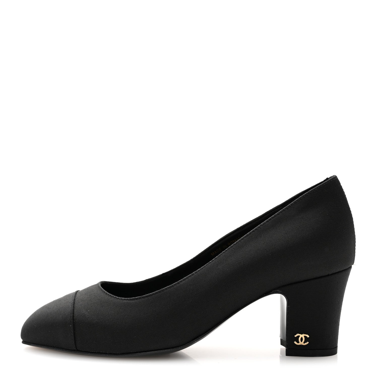 Chanel Grosgrain Cap Toe Uniform Pump 37 Black 1 of 11