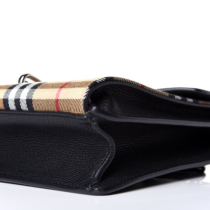 Burberry Derby Calfskin Vintage Check Small Macken Crossbody Bag Black 9 of 9