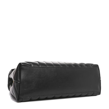 Saint Laurent Calfskin Y Quilted Monogram Medium Loulou Chain Satchel Black 4 of 10
