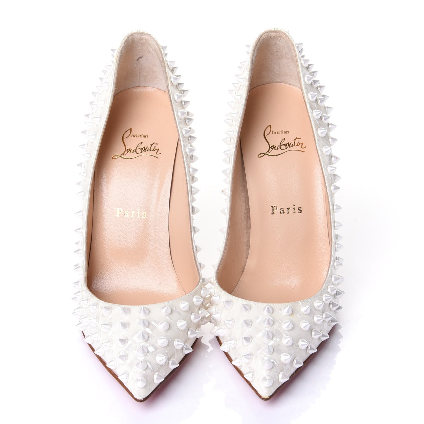 Patent Follies Spikes 100 Pumps 39 White