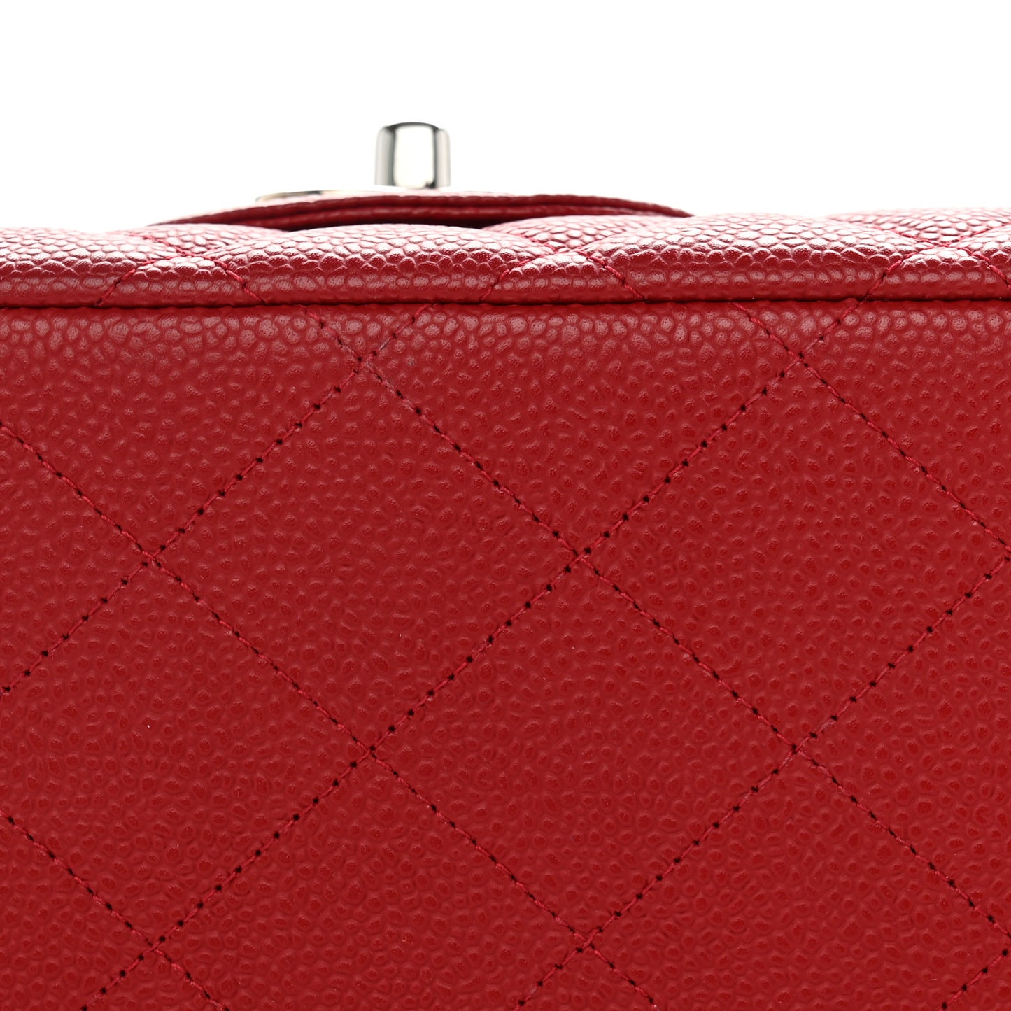 Caviar Quilted Maxi Single Flap Red