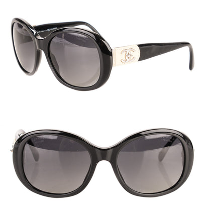 Chanel Acetate CC Turnlock Sunglasses 5235-Q Black Beige 1 of 4