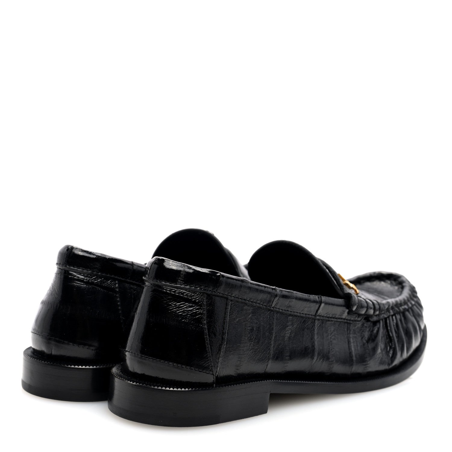 Saint Laurent Supple Eel Le 15 Loafer Penny Slippers 36.5 Black 4 of 8
