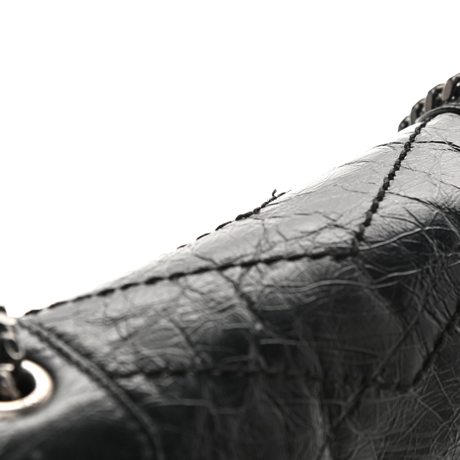 Saint Laurent Crinkled Calfskin Matelasse Monogram Niki Chain Wallet Black 10 of 10
