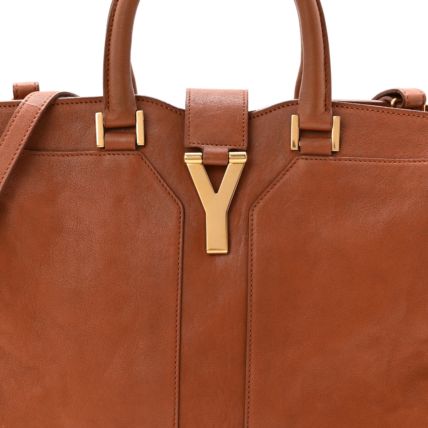 Saint Laurent Sheepskin Small Cabas ChYc Brown 8 of 10