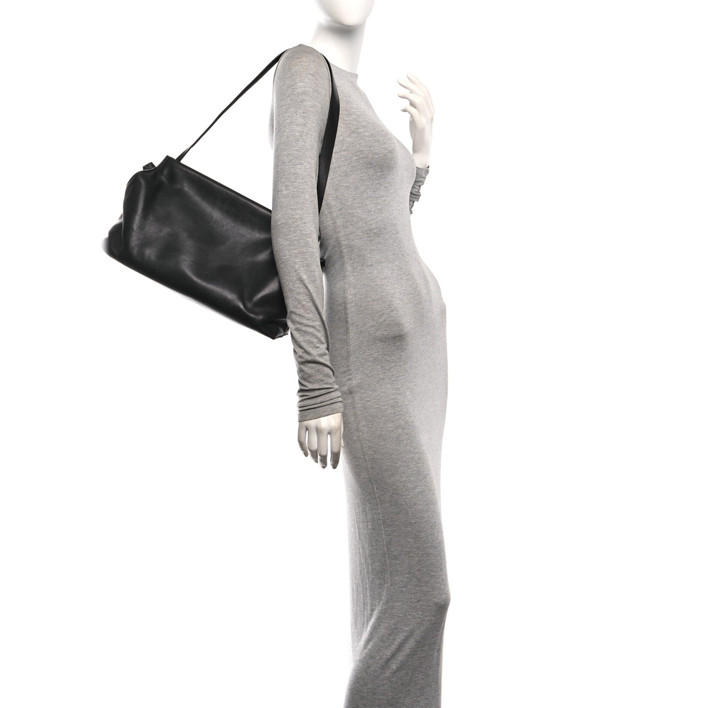 Saddle Calfskin Sienna Shoulder Bag Black