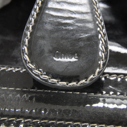 Chloe Patent Bay Tote Black 10 of 11