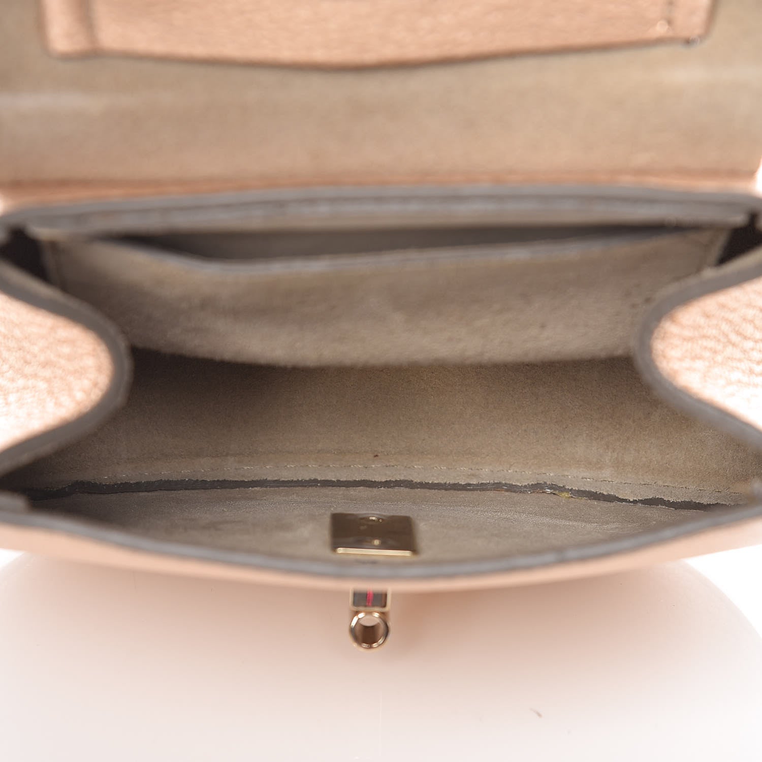 Chloe Metallic Grained Goatskin Nano Drew Shoulder Bag Abstract Gold 6 of 14