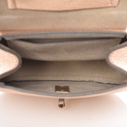 Chloe Metallic Grained Goatskin Nano Drew Shoulder Bag Abstract Gold 6 of 14