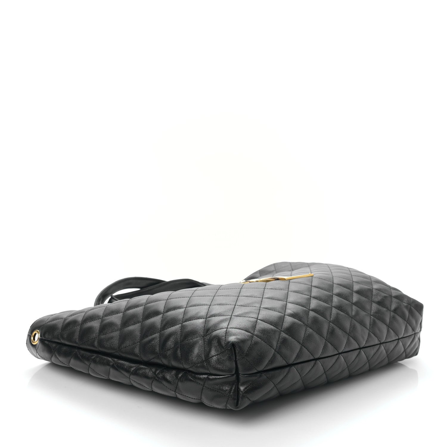 Saint Laurent Lambskin Quilted Maxi Icare Shopping Tote Black 5 of 9