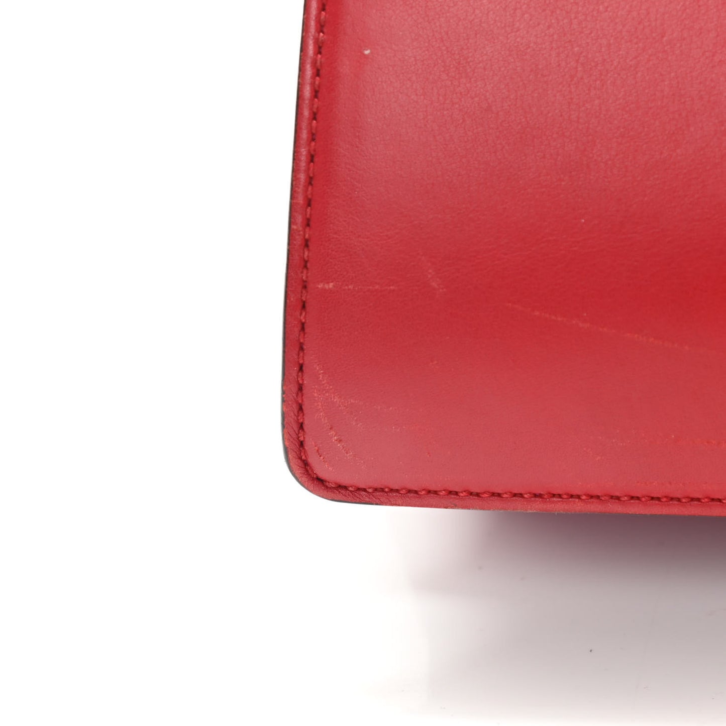 Calfskin Small Top Handle Bag Hibiscus Red New Rosette