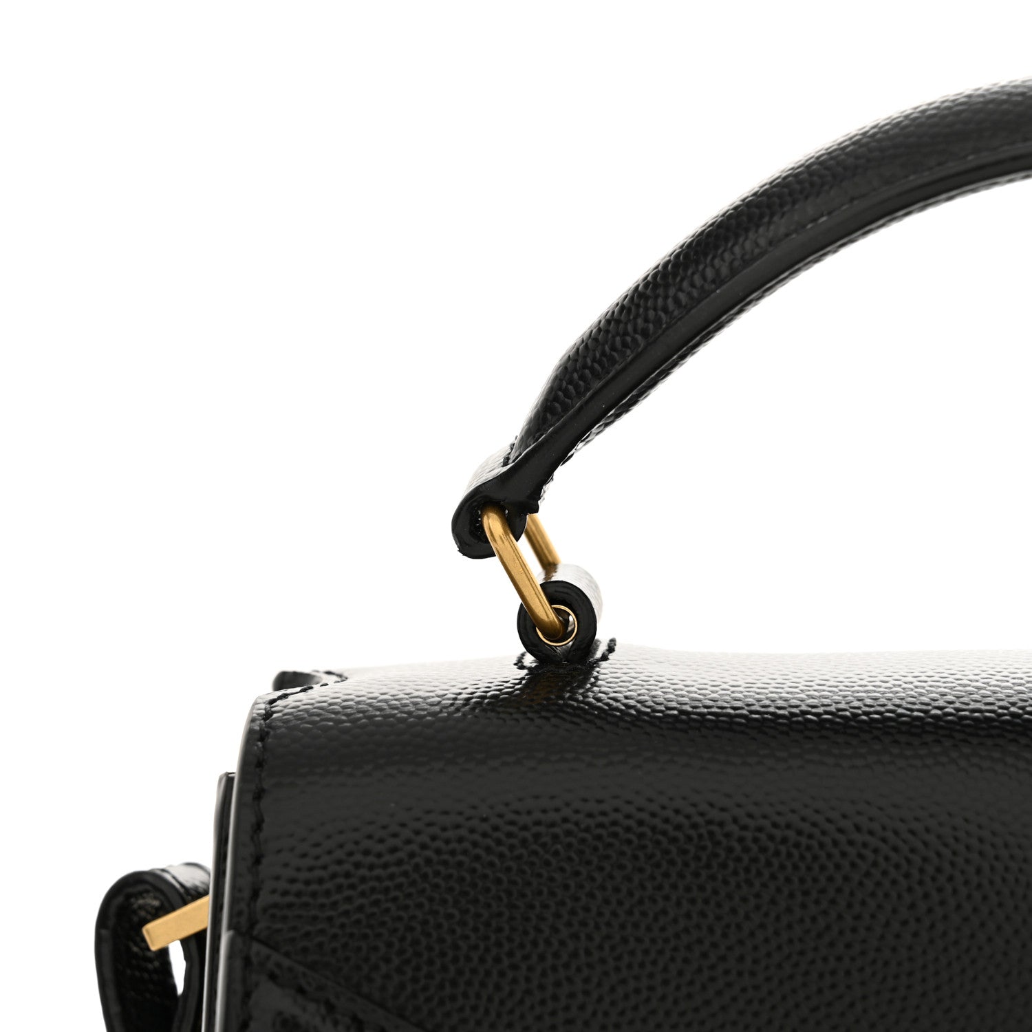 Saint Laurent Grain de Poudre Medium Classic Monogram Cassandra Top Handle Black 11 of 12