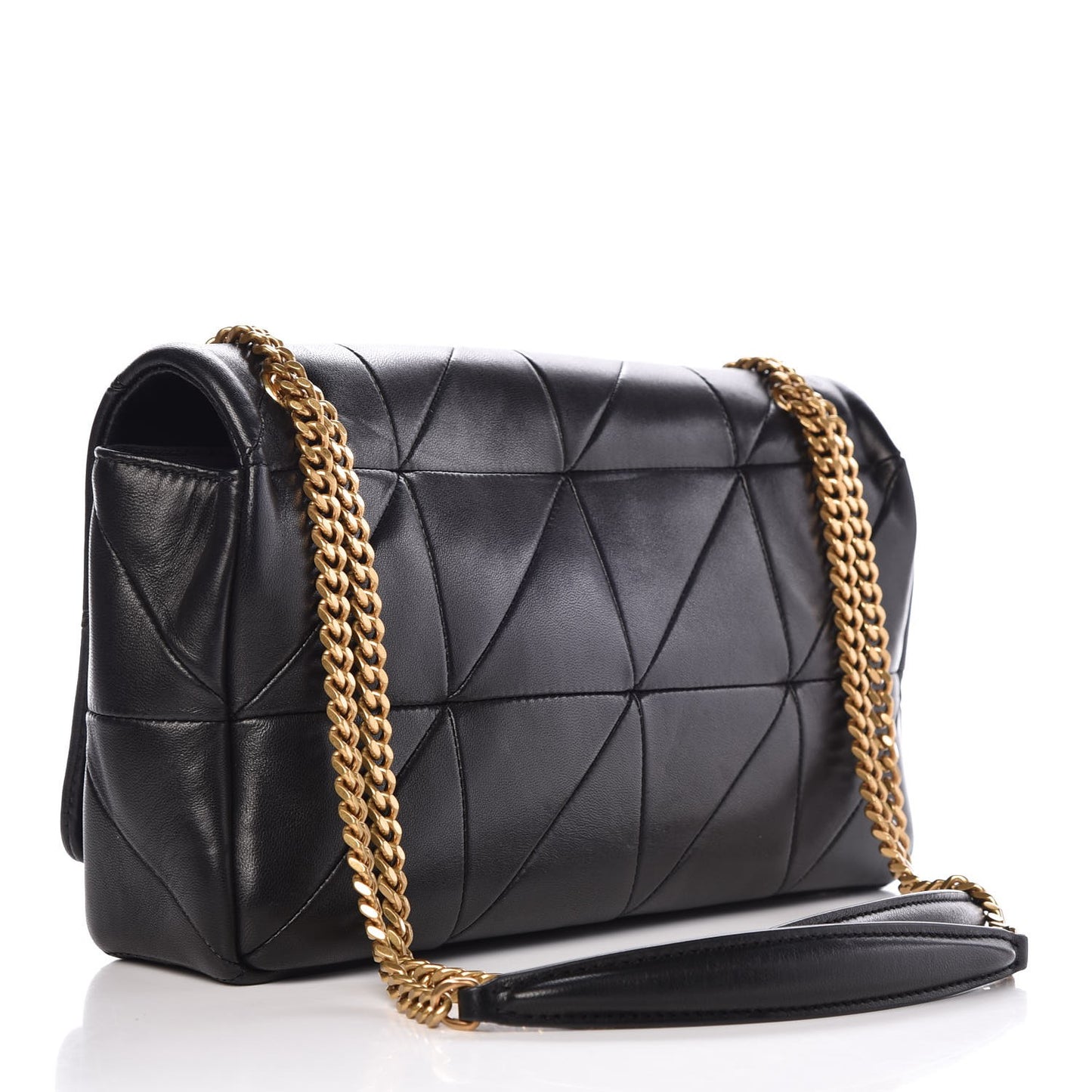 Lambskin Patchwork Monogram Medium Jamie Black
