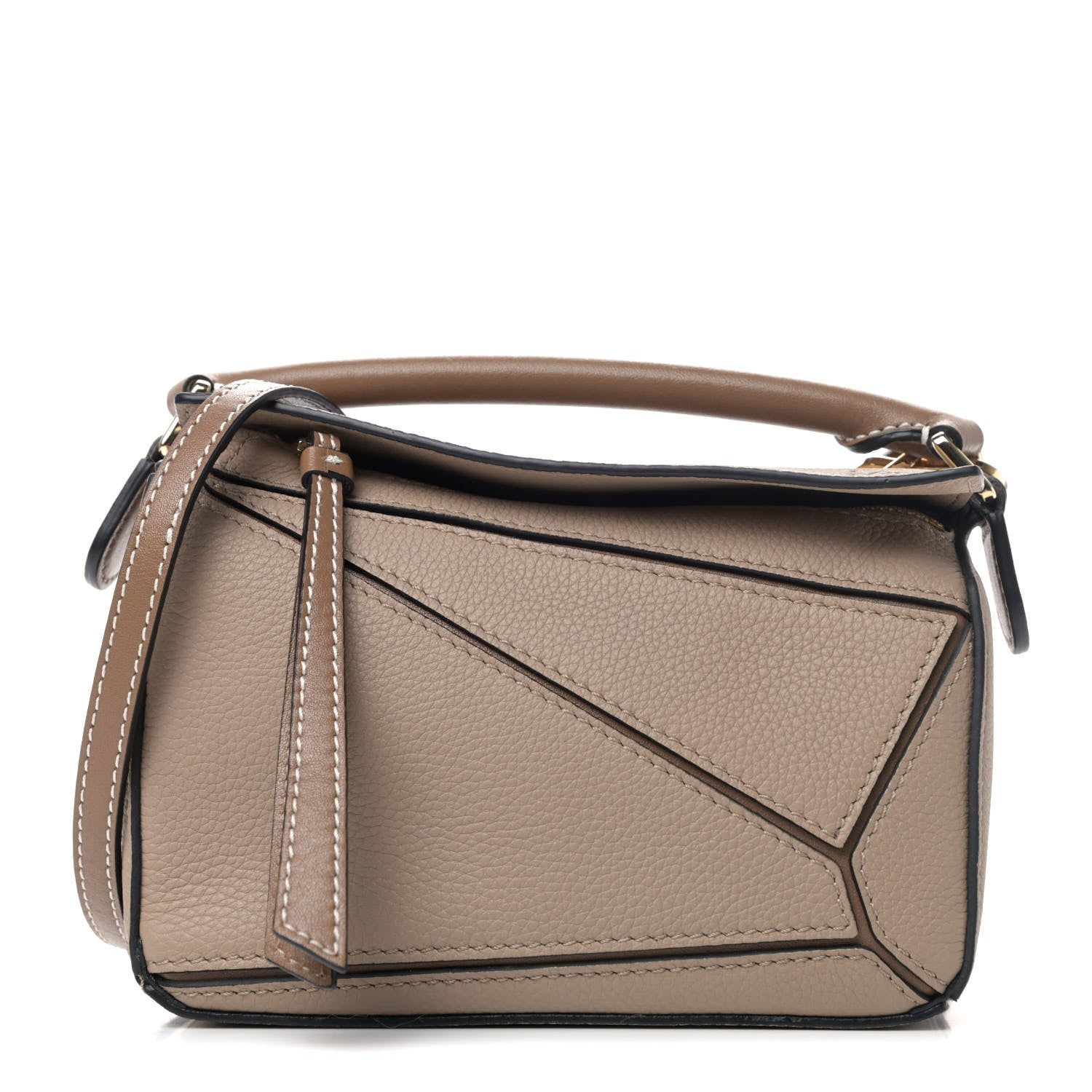 Loewe Calfskin Mini Puzzle Bag Sand Mink 812684 – FASHIONPHILE